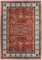 Rood vloerkleed - 140x200 cm - Gebloemd A-symmetrisch patroon - Landelijk