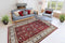 Rood vloerkleed - 140x200 cm - Gebloemd A-symmetrisch patroon - Landelijk