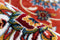 Rood vloerkleed - 140x200 cm - Gebloemd A-symmetrisch patroon - Landelijk