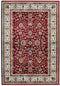 Rood vloerkleed - 80x150 cm - Gebloemd A-symmetrisch patroon - Landelijk