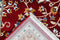 Rood vloerkleed - 80x150 cm - Gebloemd A-symmetrisch patroon - Landelijk