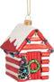 Rood-wit stradhuisje kerstbal - Sass & Belle