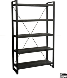 Room divider- Boekenkast - Zwart - 120 cm -HorstDeco