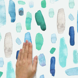 Roommates Cool Watercolour Swatch Muursticker Vinyl 96-delig