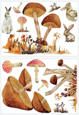 Roommates Mushroom Muursticker Junior 83,51 X 127 Cm Bruin
