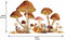 Roommates Mushroom Muursticker Junior 83,51 X 127 Cm Bruin