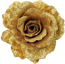Roos polyester d12h7 cm goud