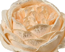 Roos polyester d9.5h57 cm champagne kerst
