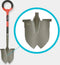 Root Slayer, Border tuinschep met V-vormig blad – Multifunctionele tuinschop met zaag en mes – Spade met rond blad – Tuingereedschap – Schop & wortelzaag voor tuinieren - Boomwortelspade