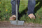 Root Slayer Edger, Halvemaanvormige tuinschep met vlijmscherpe messen - tuingereedschap, tuinschop, bats, spade, schep, schop,