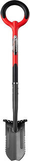 Root Slayer Trench Spade, Geulspade met zaag – Multifunctionele gleuven schop met zaag en mes – Tuingereedschap voor het graven van geulen en sleuven – Schep met steel en wortelzaag voor tuinieren - Boomwortelspade
