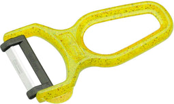 RÖR Solingen Dunschiller - RVS - Lemmet 5 cm - Heft Kunststof - Geel Glitter