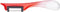 RÖR Solingen Dunschiller Star - Kunststof - Enkel Mes - 19 cm - Bi-color - Rood