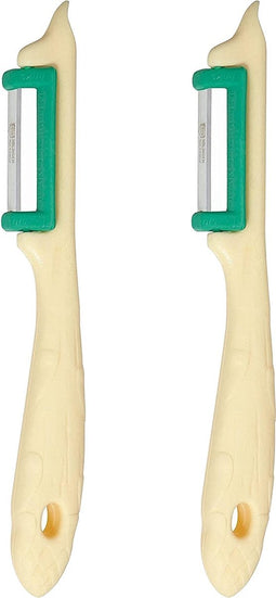 RÖR Solingen Groente-, Fruit- en Aspergeschiller - Ergonomisch & Duurzaam - Crème - Rechtshandig - 2 stuks