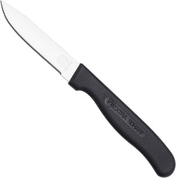 RÖR Solingen Keukenmes met Fijne Kartel - RVS - Lemmet 7 cm - Heft Zwart