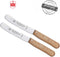 RÖR Solingen Ontbijtmes Buckels - Lemmet 11.5 cm - Beukenhout - 2 stuks