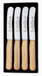 RÖR Solingen Ontbijtmes Buckels - Lemmet 11.5 cm - Beukenhout - 4 stuks