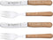 RÖR Solingen Ontbijtmes Buckels - Lemmet 11.5 cm - Set met Vork - Beukenhout - 4 delig set