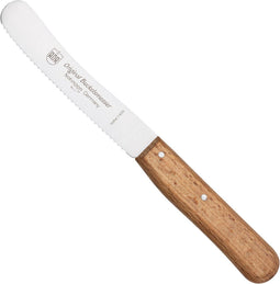 RÖR Solingen Ontbijtmes Buckels met Kartels - Lemmet 11.5 cm - Beukenhout