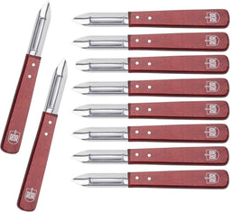 RÖR Solingen Premium Dunschiller Set - 10 Stuks - Mahoniehout