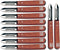 RÖR Solingen Premium Dunschiller Set - 10 Stuks - Mahoniehout