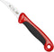 RÖR Solingen Schilmesje Extra Grip - RVS Lemmet Krom - 15 cm - Zwart met Rood