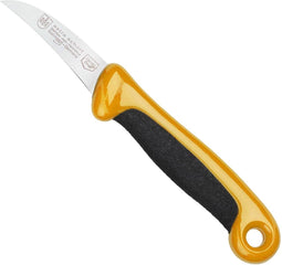 RÖR Solingen Schilmesje Extra Grip - RVS Lemmet Krom - 15 cm - Zwart met Oranje