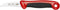RÖR Solingen Schilmesje Extra Grip - RVS Lemmet Krom - 15 cm - Zwart met Rood