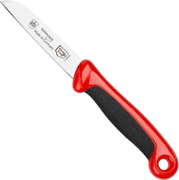 RÖR Solingen Schilmesje Extra Grip - RVS Lemmet Recht - 17.5 cm - Zwart met Rood