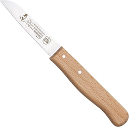 RÖR Solingen Schilmesje Hout - Lemmet Recht 75 mm - Carbonstaal - Oma's Keukenmesje