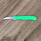 RÖR Solingen Schilmesje Krom / Gebogen - Kunststof Handvat - RVS Lemmet - Neon Groen