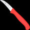 RÖR Solingen Schilmesje Krom / Gebogen - Kunststof Handvat - RVS Lemmet - Neon Rood
