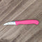 RÖR Solingen Schilmesje Krom / Gebogen - Kunststof Handvat - RVS Lemmet - Neon Roze