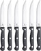 RÖR Solingen Steakmes - Glad - RVS - Lemmet 11.5 cm - Kunststof Heft - 6 delig