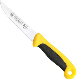 RÖR Solingen Universeelmes - Extra Grip - RVS - Lemmet 13 cm - Zwart met Geel