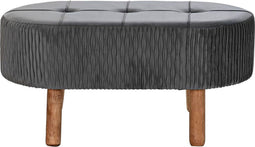 Kruk DKD Home Decor Grijs Natuurlijk Donker grijs Hout 80 x 46 x 38 cm