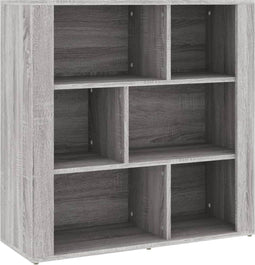 vidaXL - Dressoir - 80x30x80 - cm - bewerkt - hout - grijs - sonoma - eikenkleurig