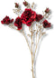 Rose spray x3 dk red 110cm