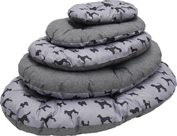Rosewood hondenkussen all seasons ovaal hondenprint / grijs 95 81 cm