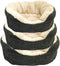 Rosewood - Hondenmand zeer comfortabel - SUPERZACHT Ovaal Jumbo Cord Pluche Grijs / Creme - 60 cm