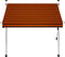 vidaXL - Luifel - handmatig - uittrekbaar - 200 - cm - oranje - en - bruin