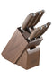 Rösle Keuken Knife Block Set of 7 Pieces - Brown / Wood