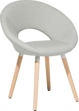 ROSLYN - Eetkamerstoel - Grijs - Polyester