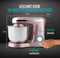 Rosmarino Keukenmachine - Mixer met Mengkom Keukenmachine - Keukenmachines - Keukenmixer - Mixer met Mengkom 5.5L - Keukenmixer met Mengkom - 1400W - Inclusief Garde, Deeg- en Menghaak - Roze