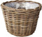 Rotan Bloembak Grey - diameter 25x18 cm