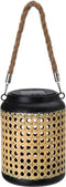 Rotan LED-Solarlamp 12x16 cm