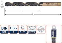 ROTEC HSS SPIRAALBOOR DIN 338N PRECISE 13,9 MM - 2 STUK(S) - 1011390