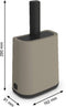 Rotho Mypet Cleaning Set 16.2 x 9.1 x 29 cm - Kattenbak - Beige&Antraciet