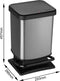 Rotho Paso Pedaalemmer 20L Carbon Metallic
