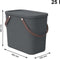 Rotho - Prullenbak van 25L - Opbergcontainer - Antraciet